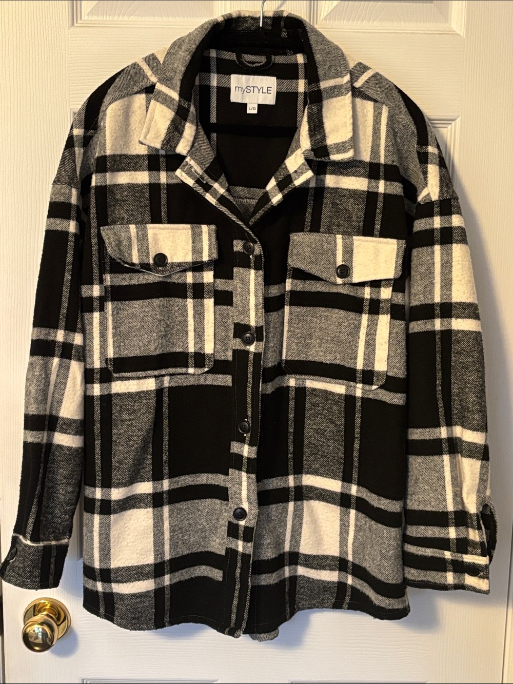 Plaid Button-Up Shacket